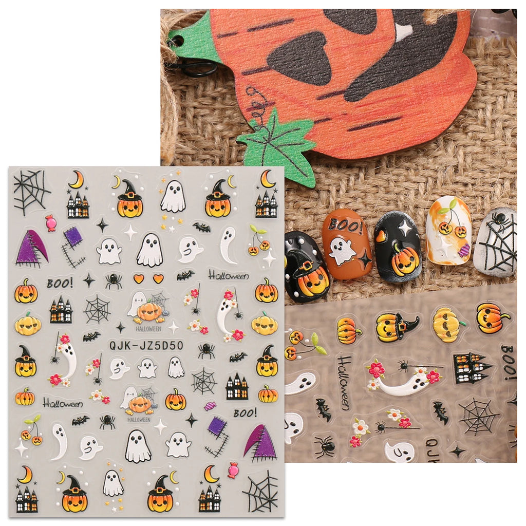 Halloween Raised Nail Stickers