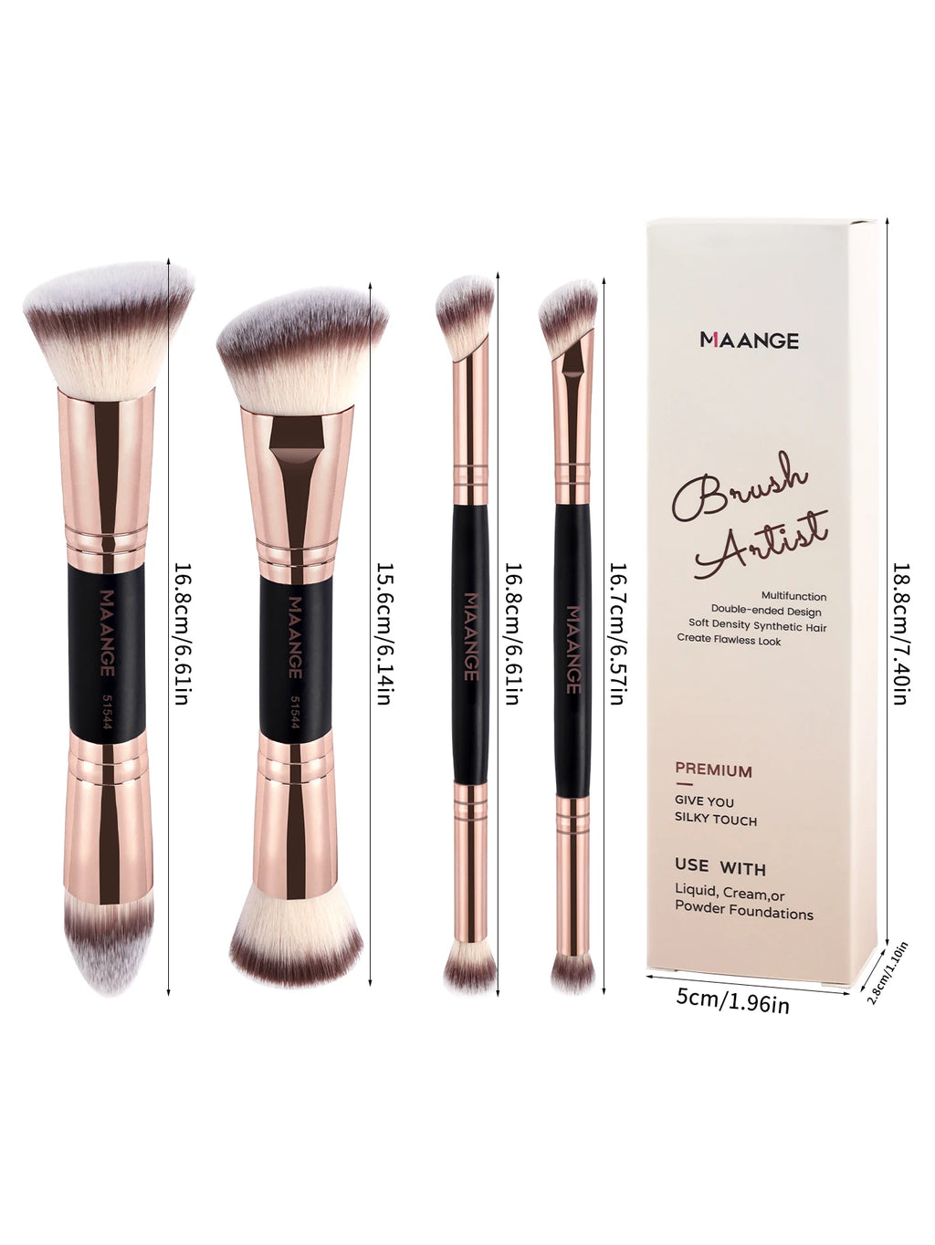 MAANGE 4pcs Makeup Brush Set