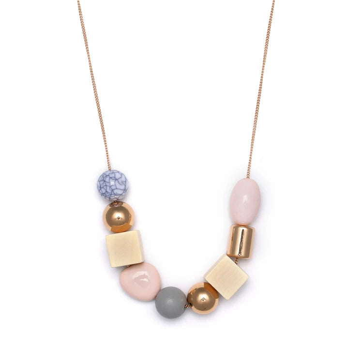 Circular & Square Metal Chain Necklacend, jewelry, gifts