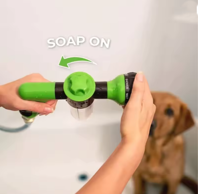 Pet Shower Nozzle Sprayer – 3-Mode Dog Bath Gun