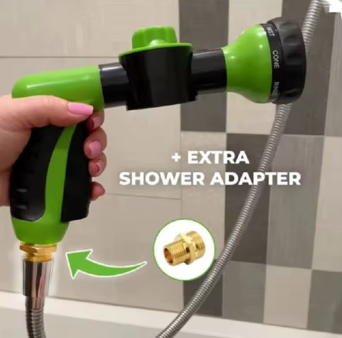 Pet Shower Nozzle Sprayer – 3-Mode Dog Bath Gun