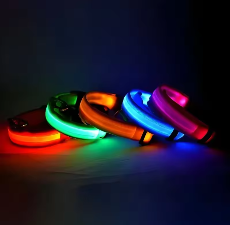 LED Nylon Dog Collar – Night Safety