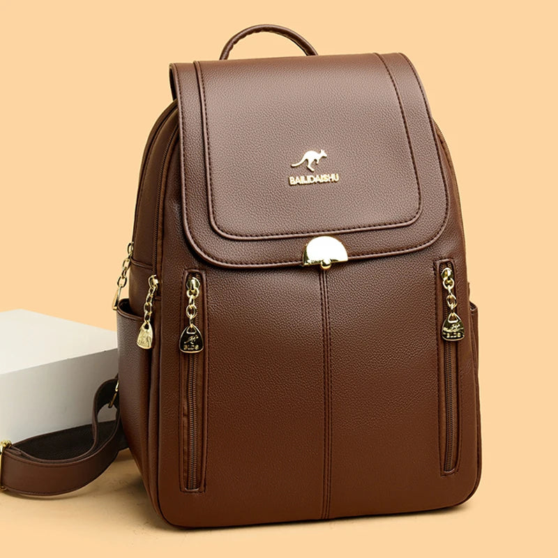Small Elegant Women’s Leather Backpack