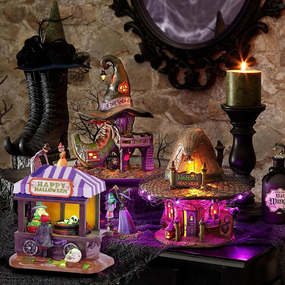 Halloween Light-Up Witch Market Stall