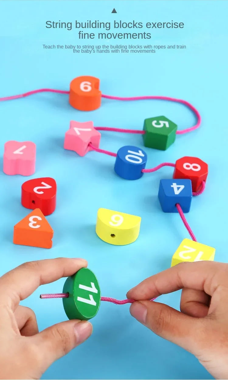 Kids Wooden Clock Learning Toy