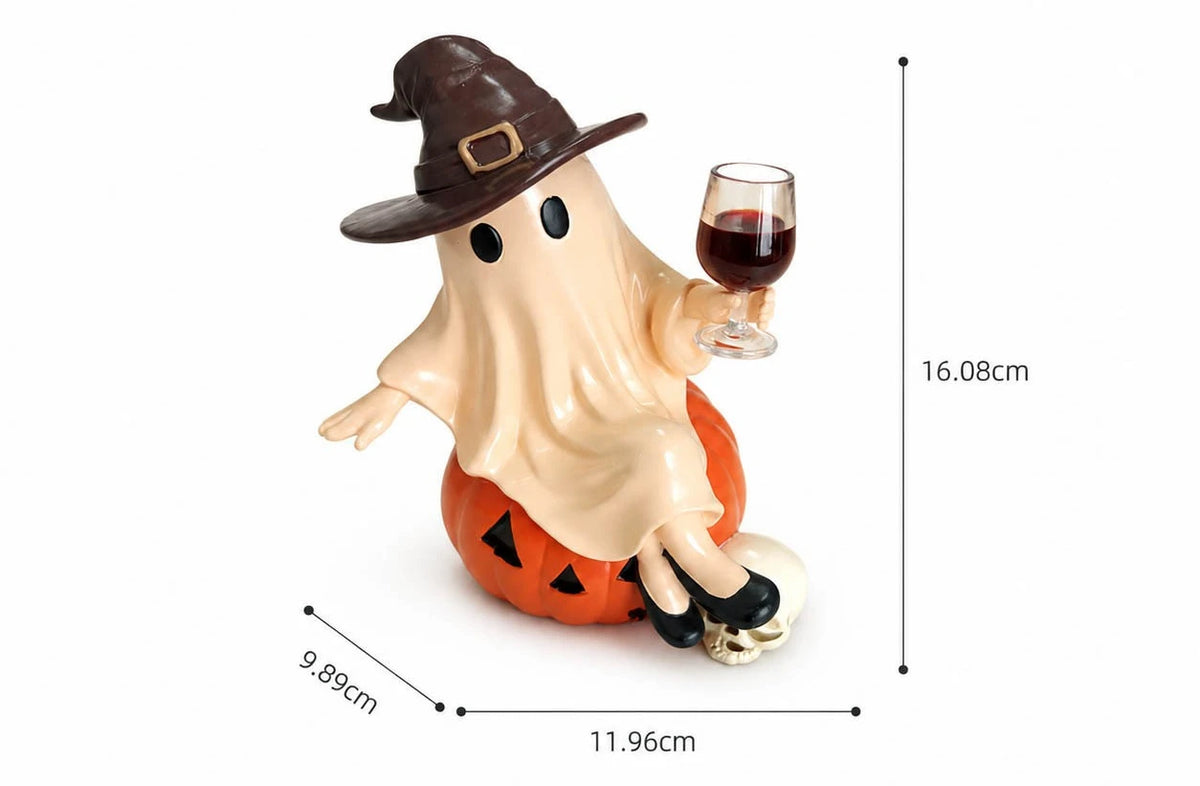 Halloween Ghost & Pumpkin Figurine