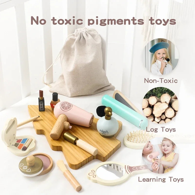 Wooden Makeup & Cosmetic Pretend Play Toys
