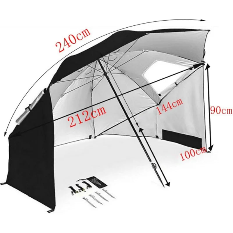 Large Windproof Outdoor Sunshade Umbrella