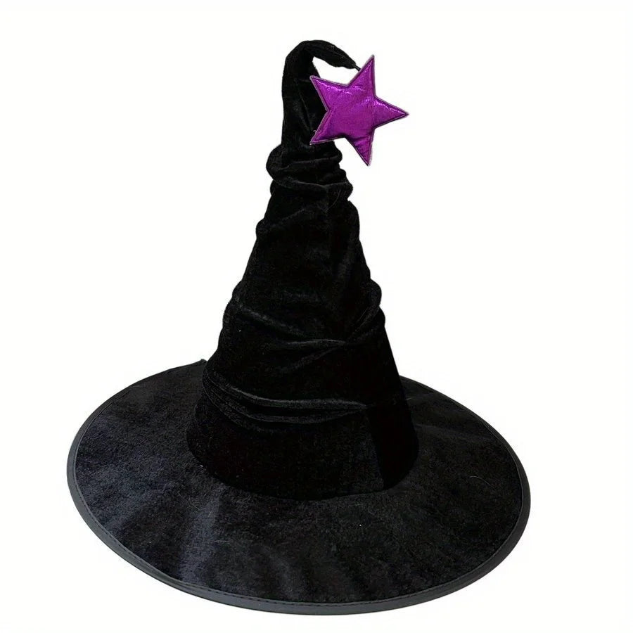 Halloween Velvet-Look Witch Hat
