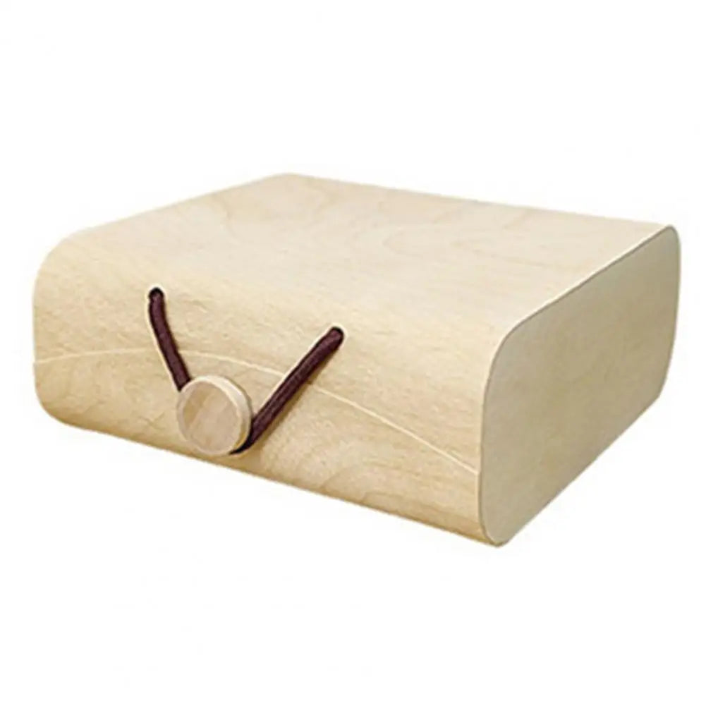 Wood Jewelry Box with Lid & Gold Lock