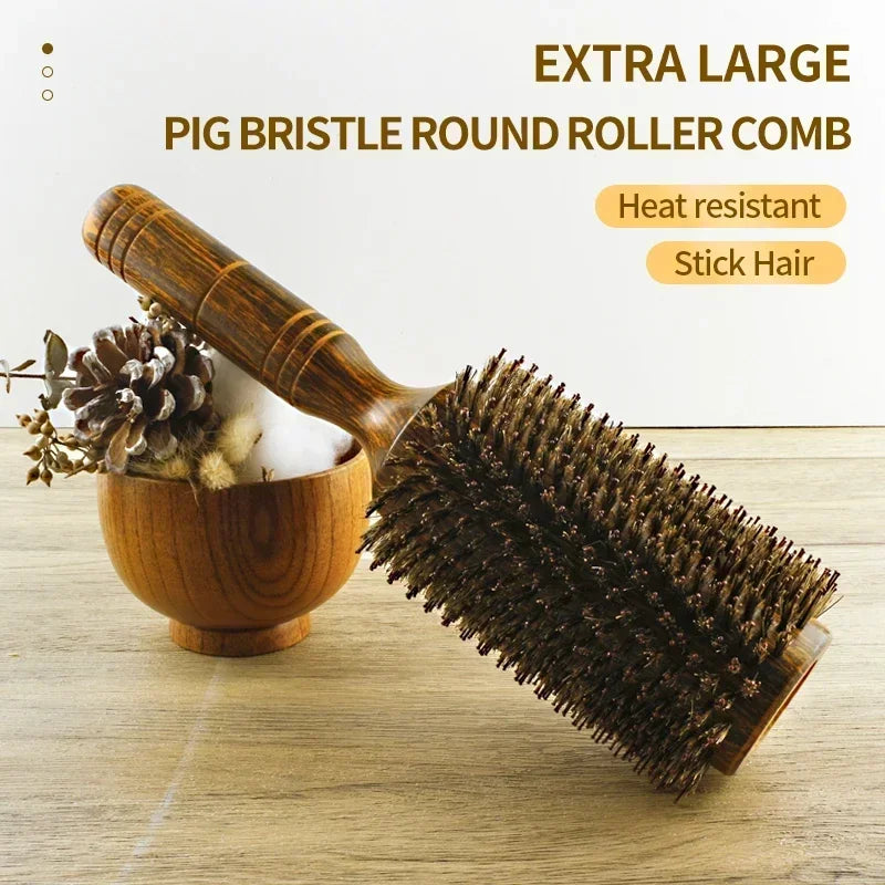 Professional Salon Boar Bristle Round Hair Brush