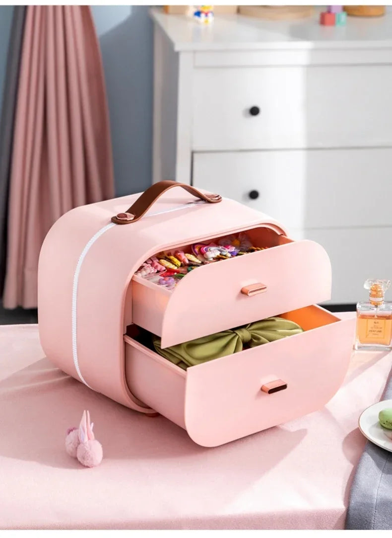 Travel Jewelry Organizer Box with Handle