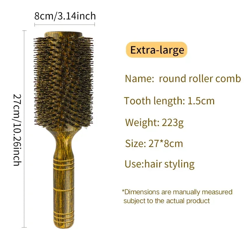 Professional Salon Boar Bristle Round Hair Brush