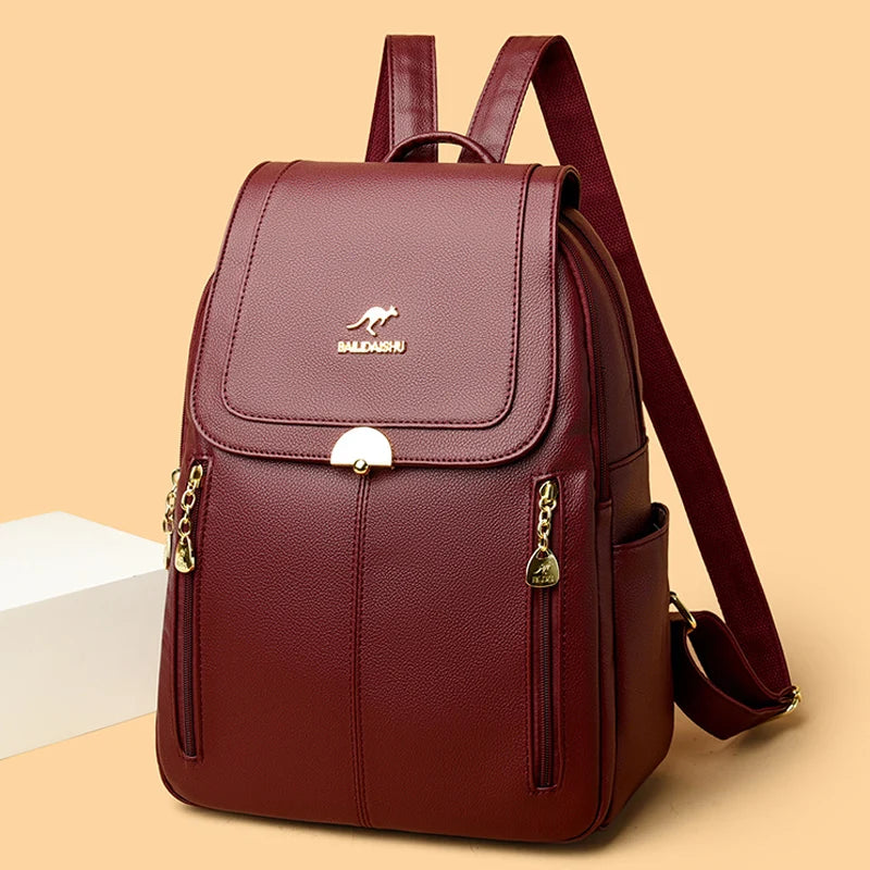 Small Elegant Women’s Leather Backpack