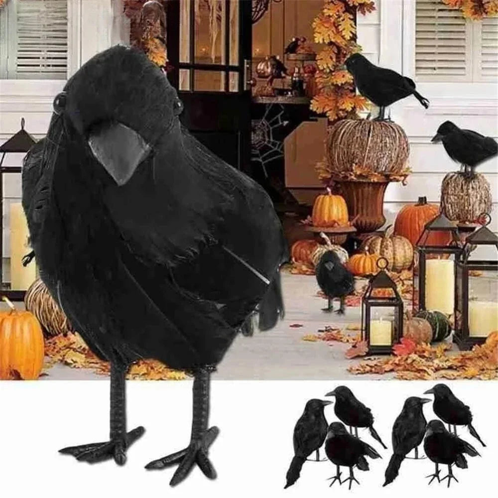 Halloween Black Crow Decorations