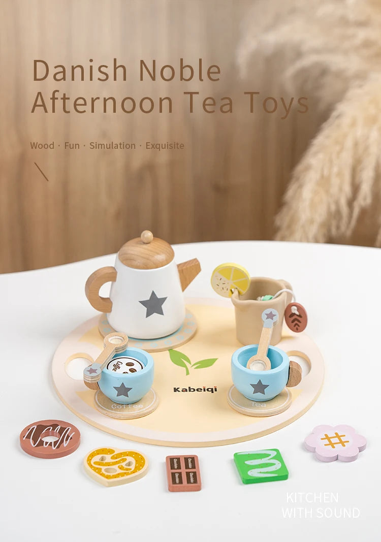 Kids Wooden Tea Party Toy