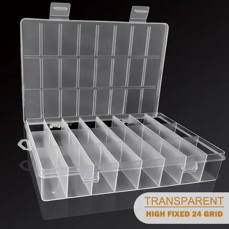24-Grid Plastic Storage Organizer Box