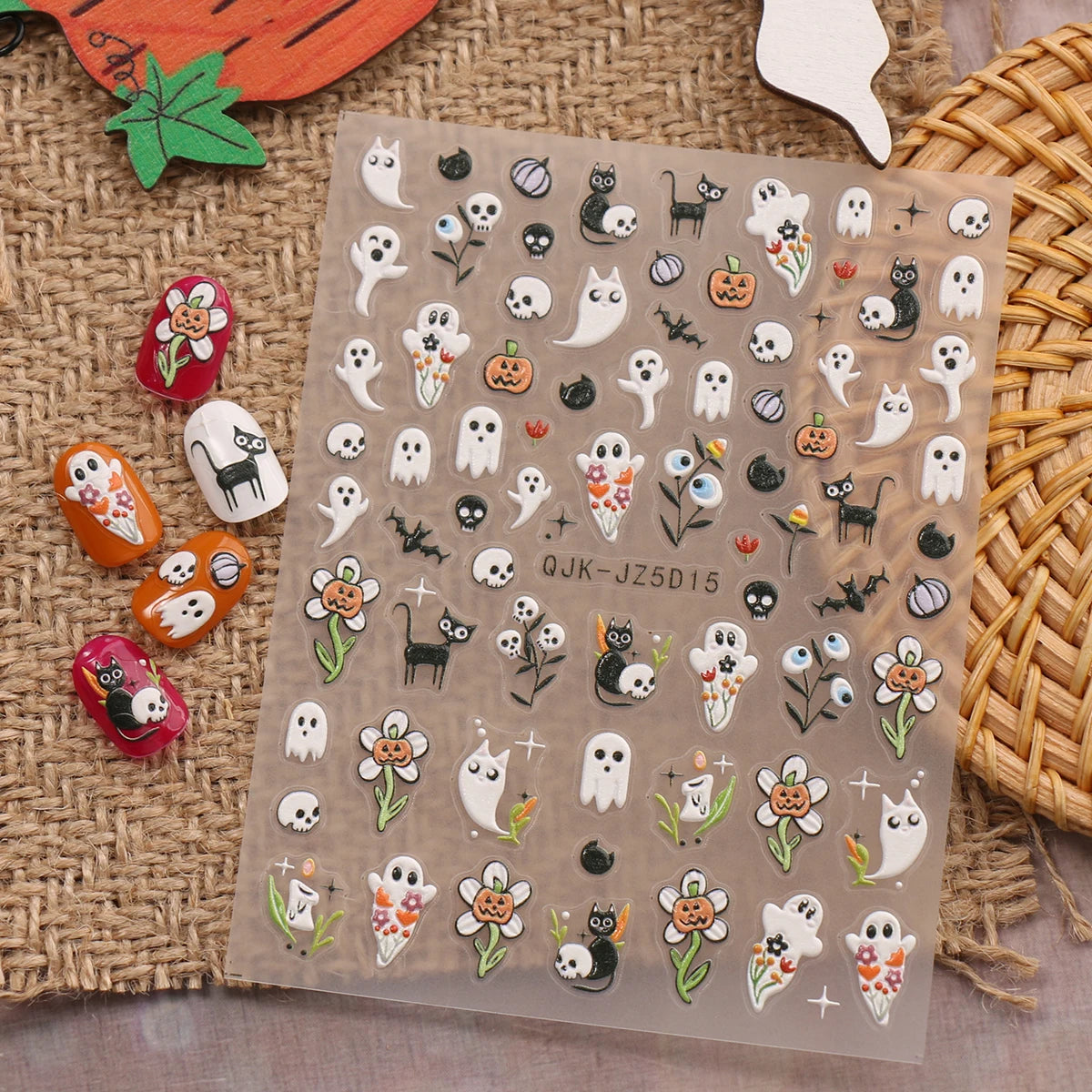 Halloween Raised Nail Stickers