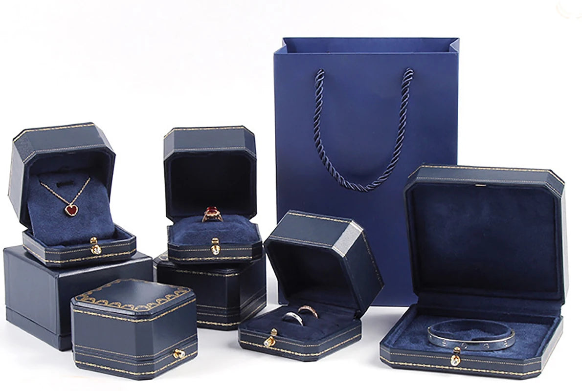 Octagonal PU Leather Jewelry Box