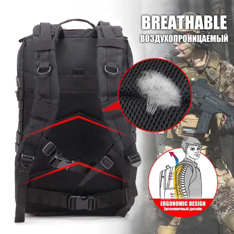 50L Men’s Tactical Outdoor Backpack