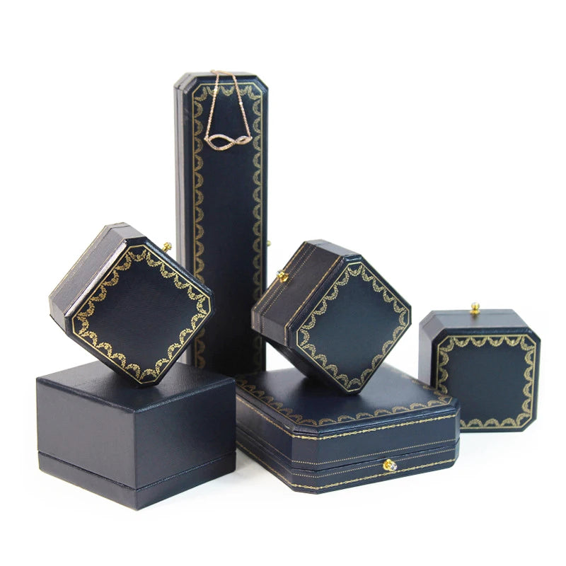 Octagonal PU Leather Jewelry Box