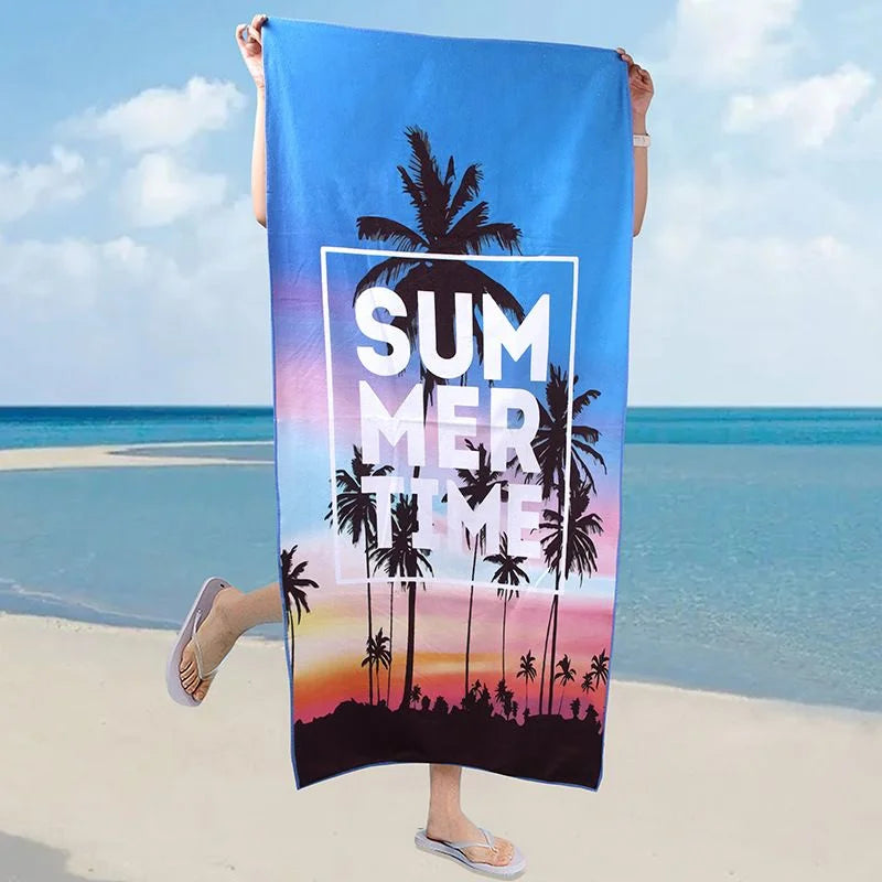 Summer Palm Tree Beach Towel