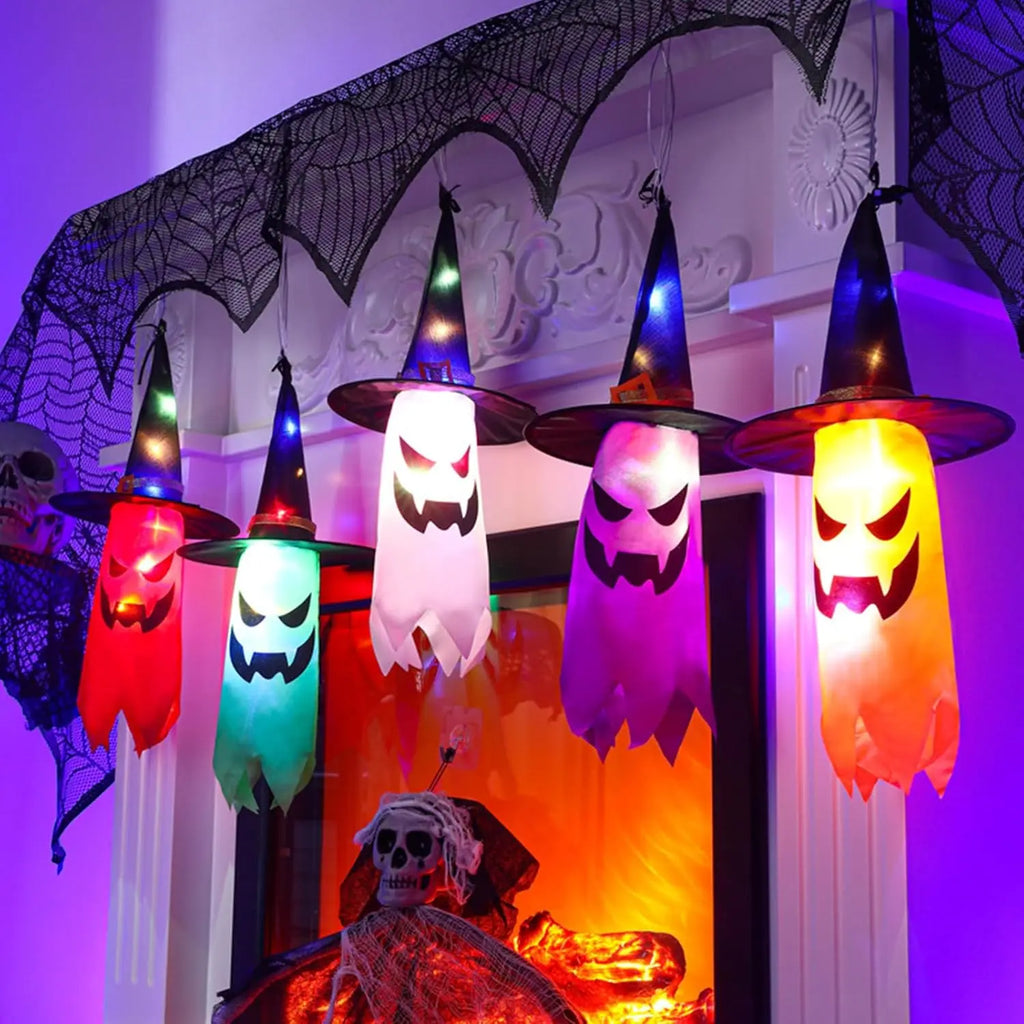 Halloween Light-Up Witch Ghosts – 5 Pack
