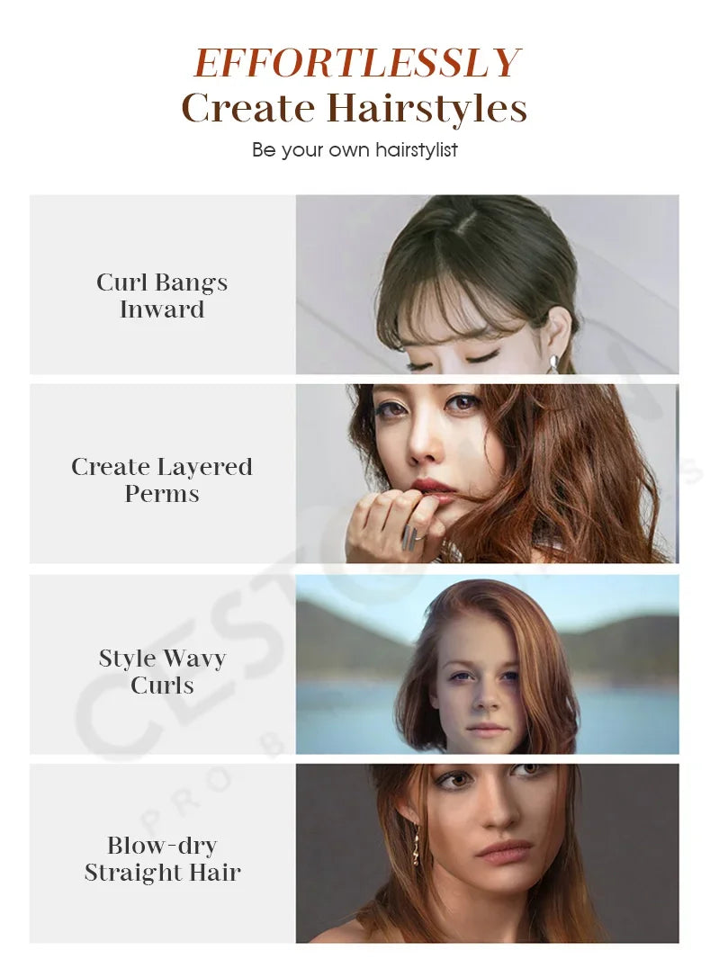 3-Size Round Hair Brush