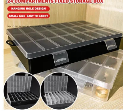 24-Grid Plastic Storage Organizer Box