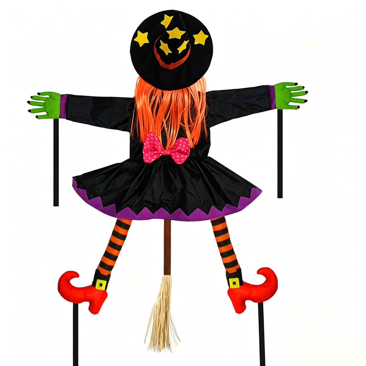 Halloween Crashing Witch Decoration