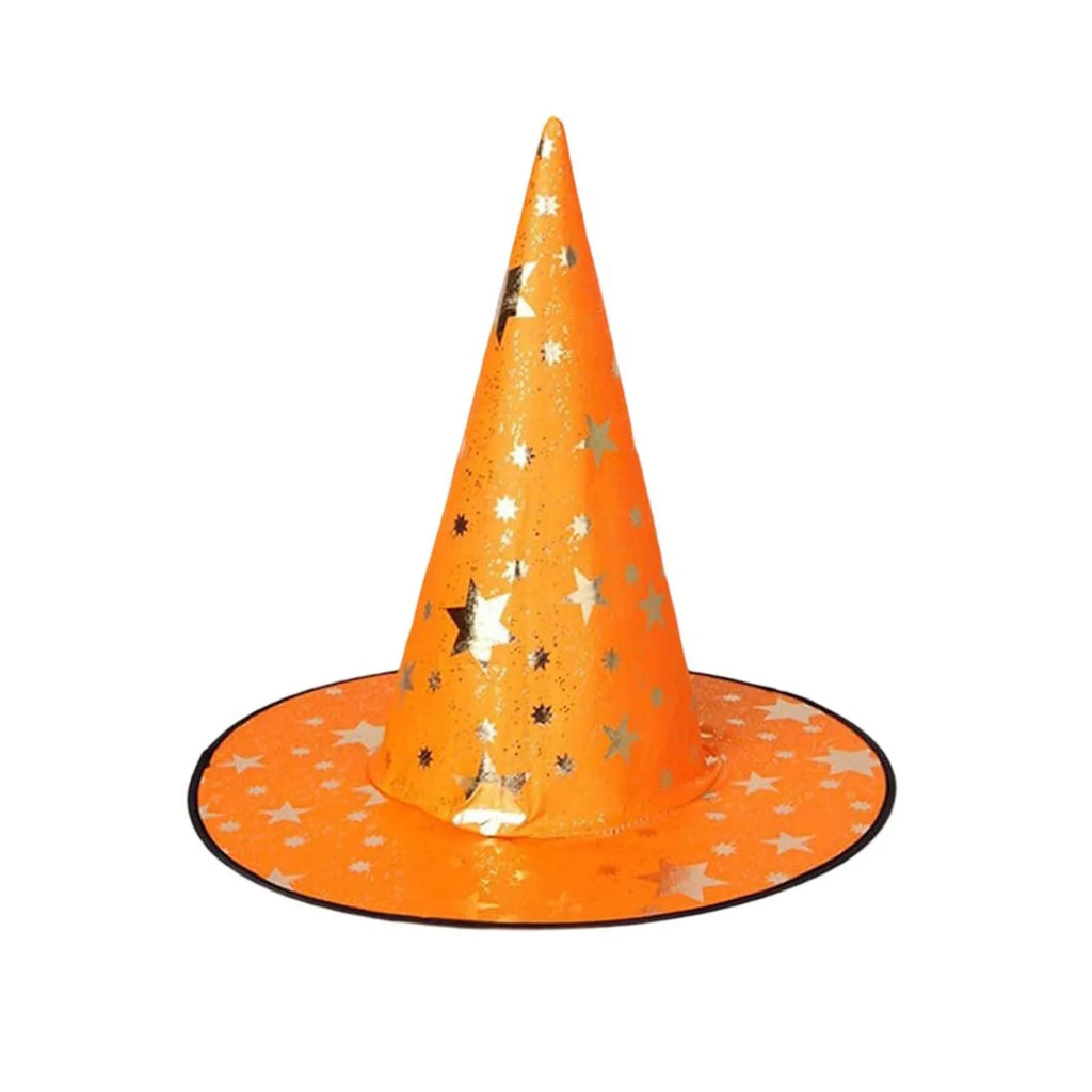 Halloween Star-Print Witch Hat
