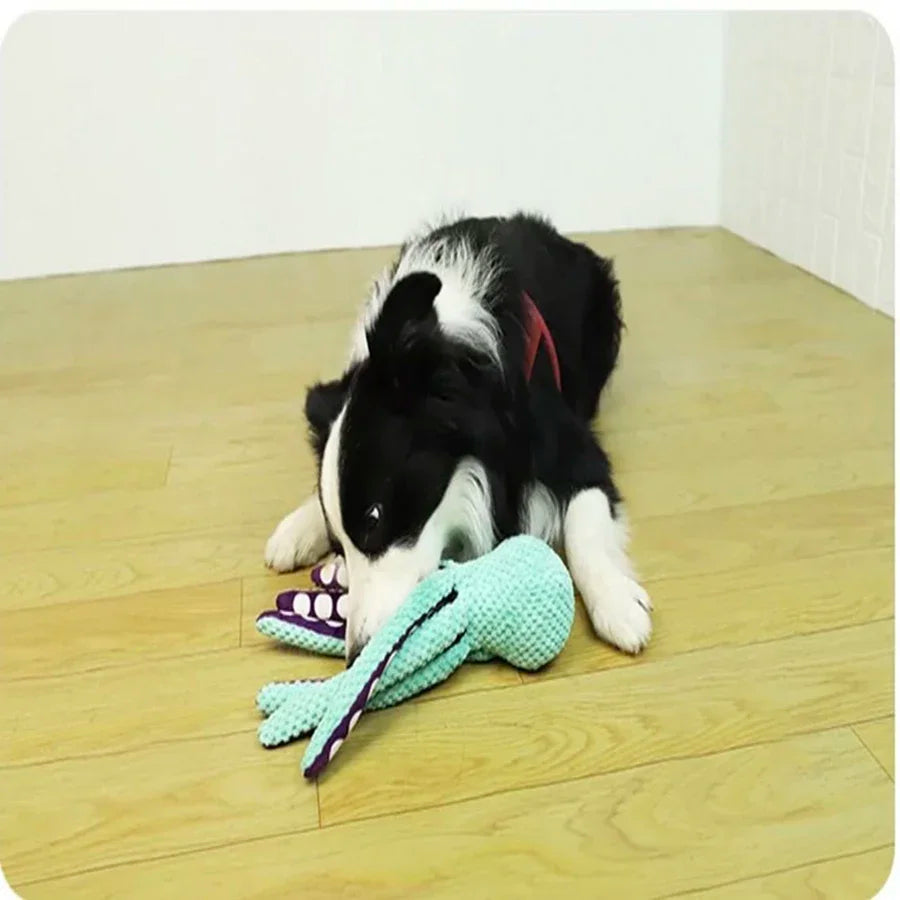 Plush Octopus Dog Toy – Interactive