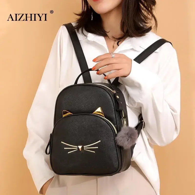 Small Cute Cartoon Cat Backpack