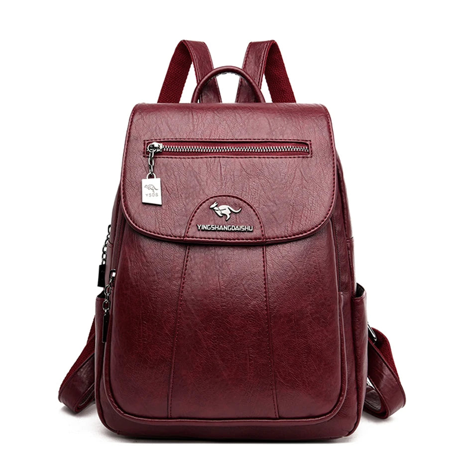 Casual Leather Backpack