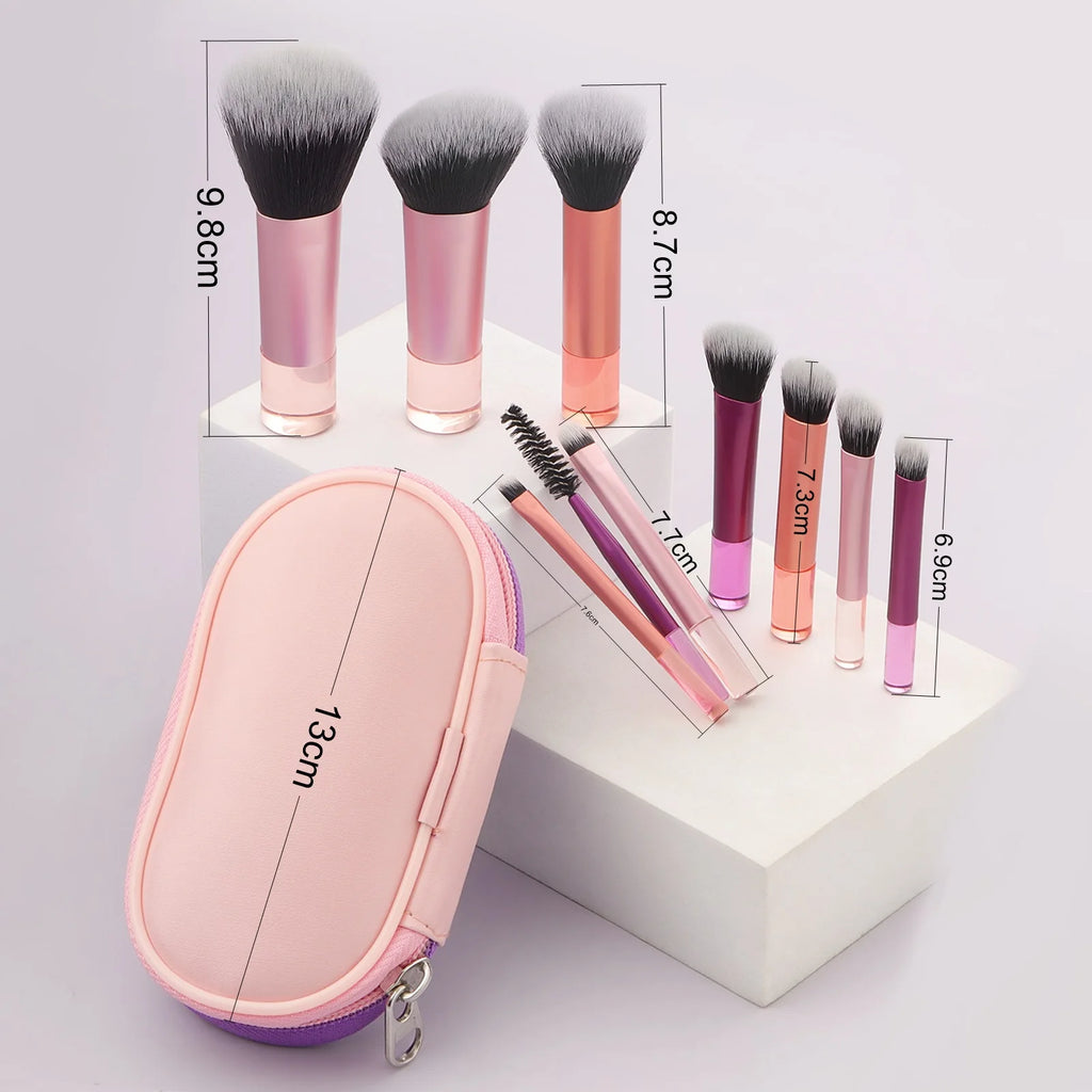 Portable 10pcs Makeup Brush Kit