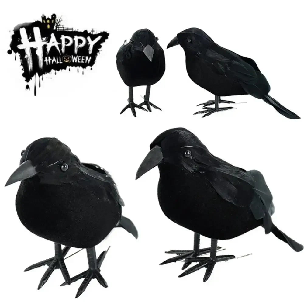 Halloween Black Crow Decorations