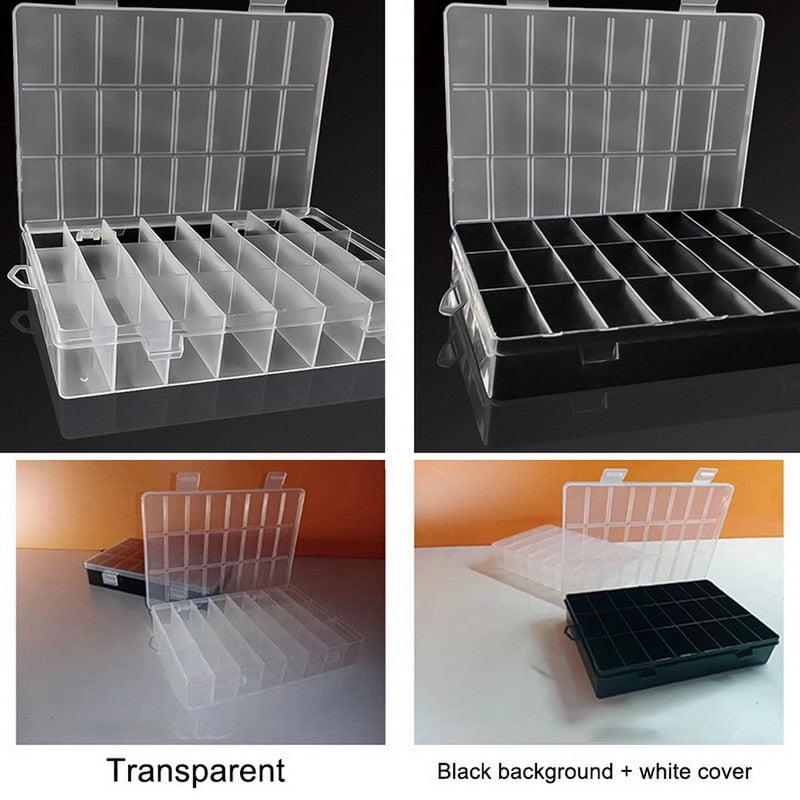 24-Grid Plastic Storage Organizer Box