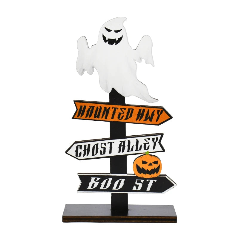 Halloween Wooden Signpost Decoration