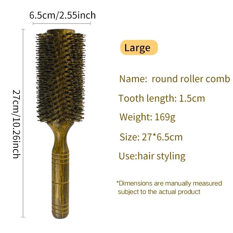 Professional Salon Boar Bristle Round Hair Brush