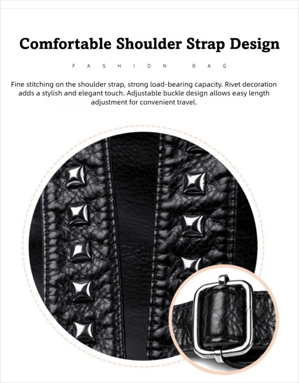 Stylish Rivet Backpack for Men & Women