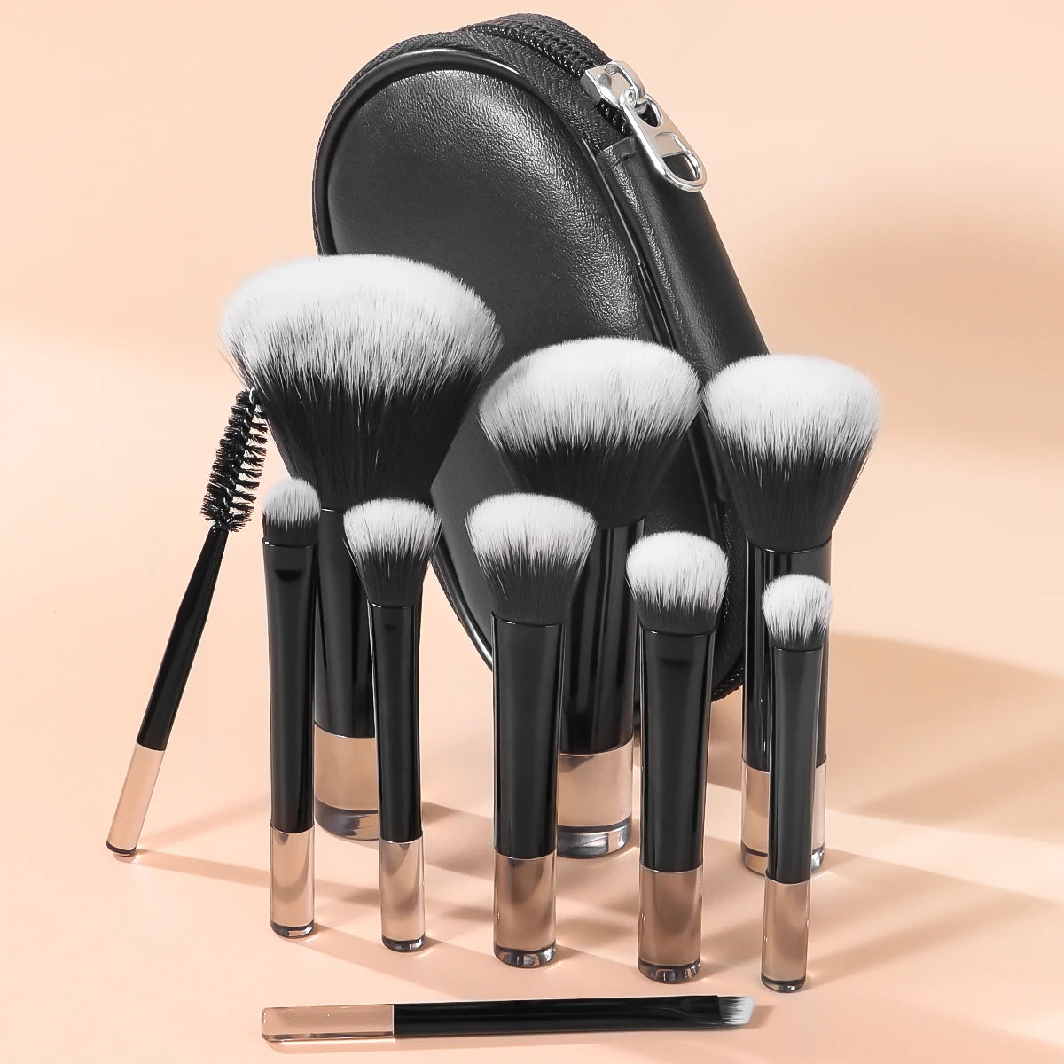 Portable 10pcs Makeup Brush Kit