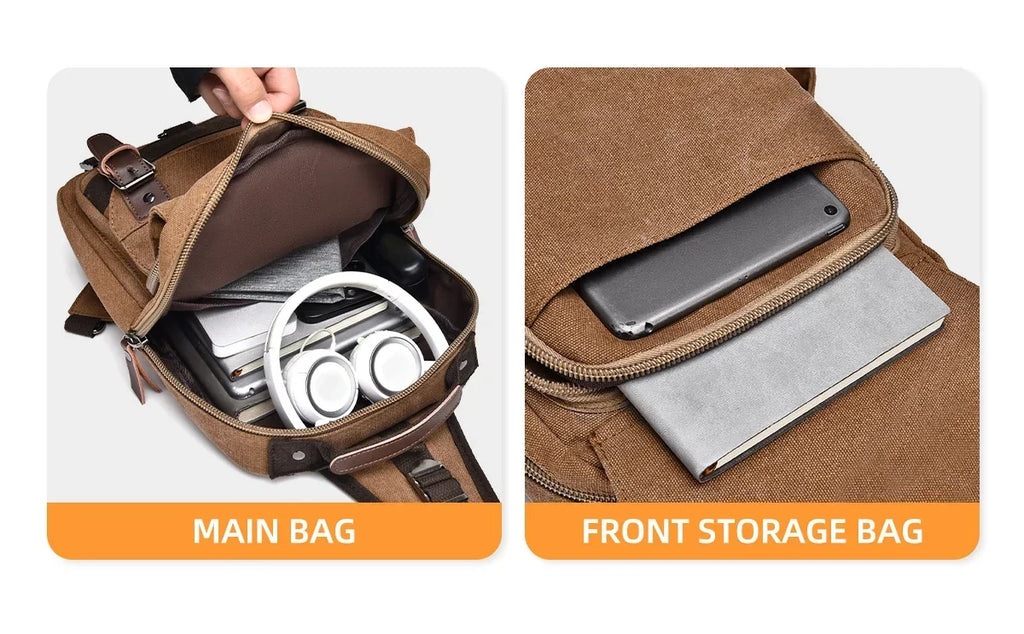 Small Canvas Backpack 20L