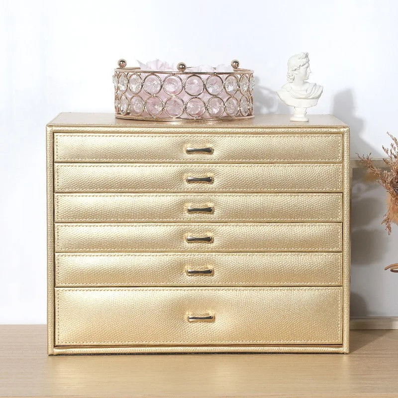 Large Leather Jewelry Storage Box