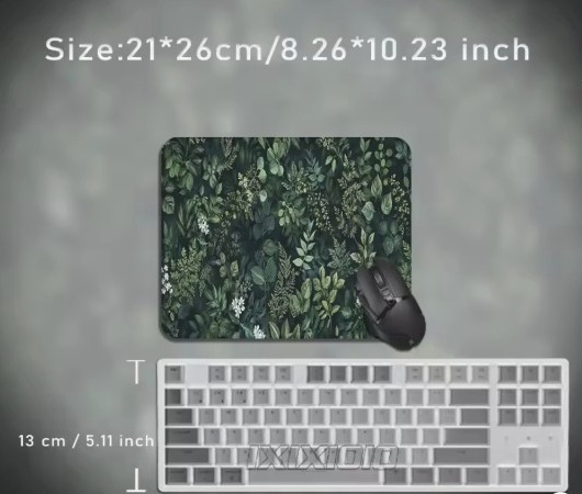 Dark Botanical Desk Mat - 21 x 26 cm