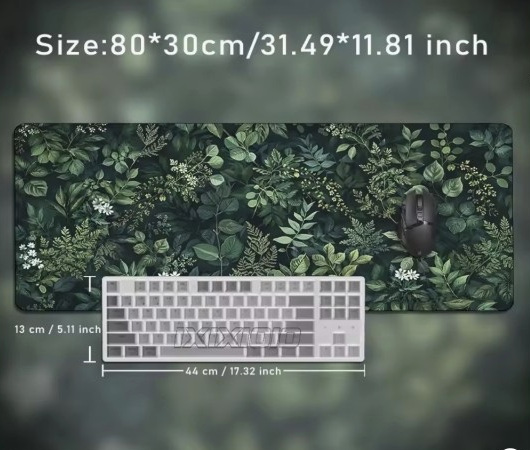 Dark Botanical Desk Mat - 80 x 30 cm