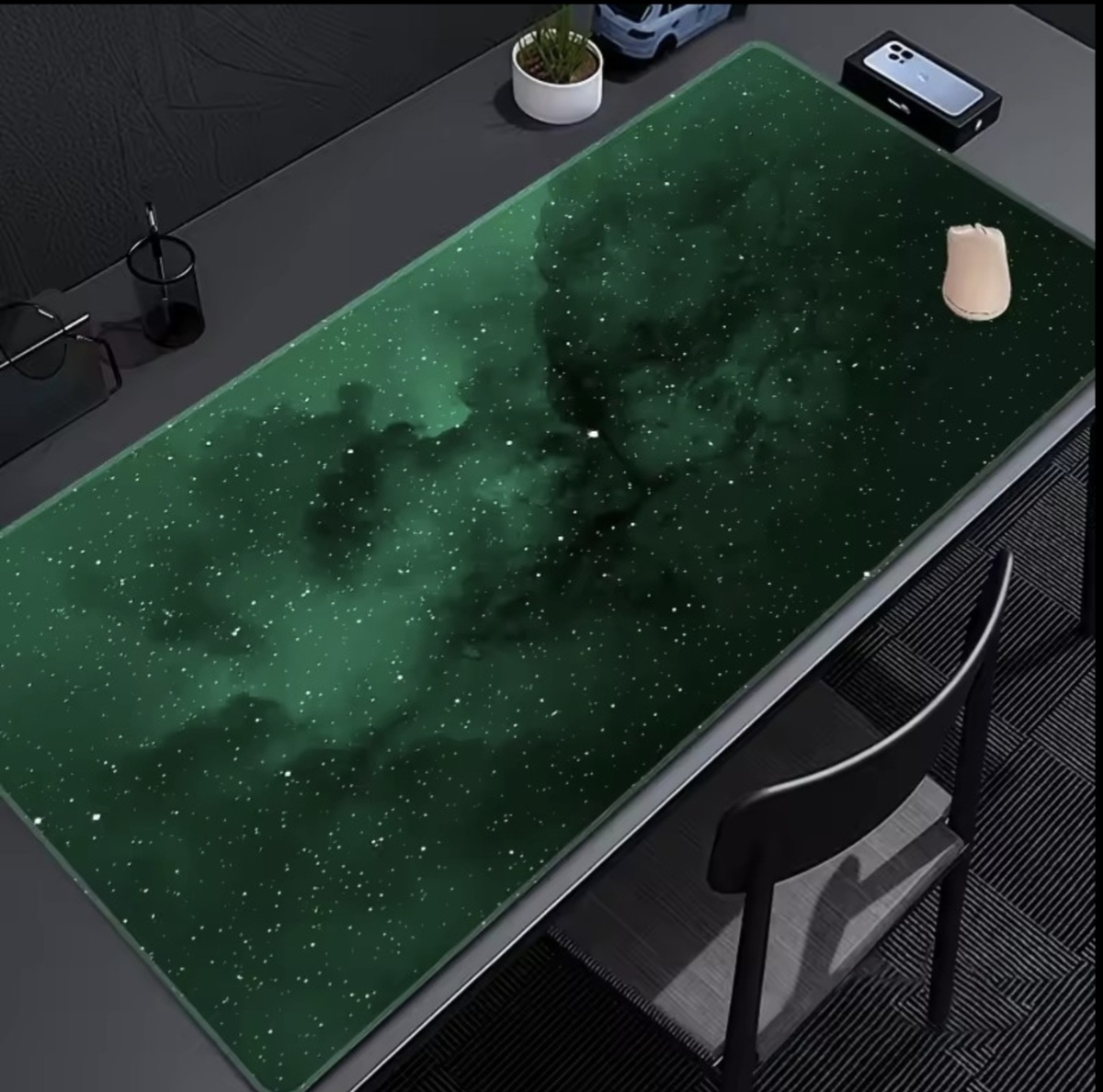 Green Galaxy Desk Mat