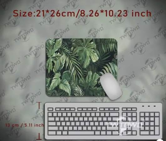 Tropical Leaves Desk Mat - 21 x 26 cm