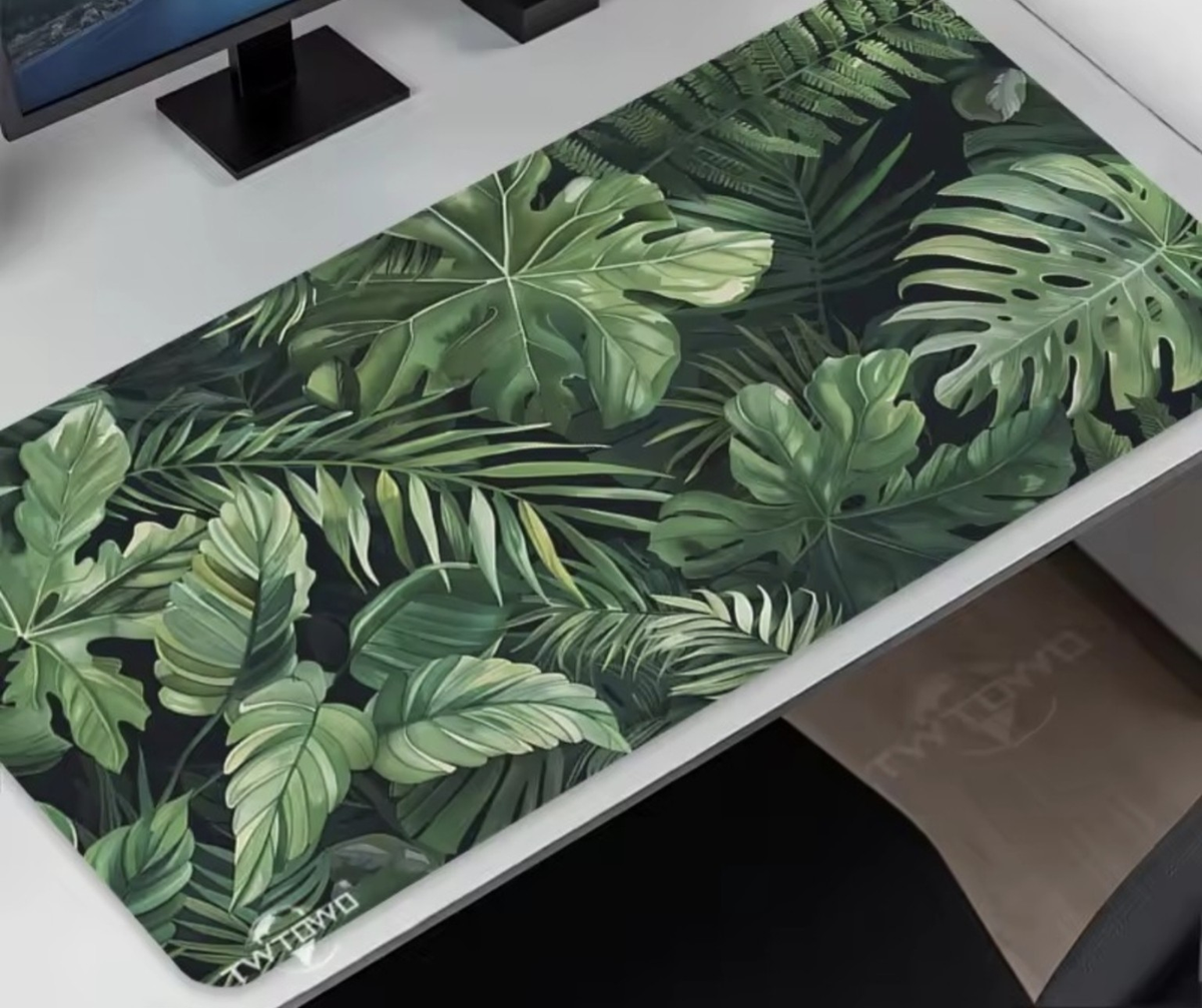 Tropical Leaves Desk Mat